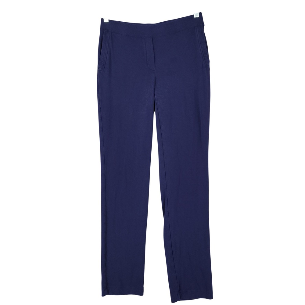Pure Jill Eco-Terry Pants XS Women Navy Blue Straight Leg‎ Stretch Comfy Soft